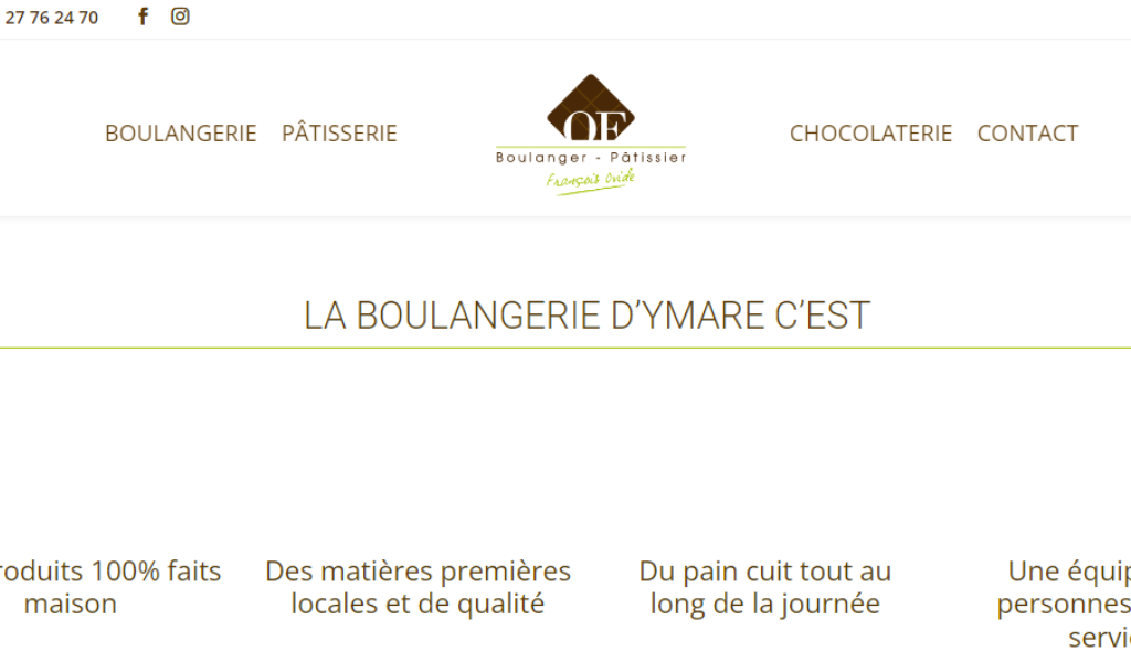 Site web Boulangerie d’Ymare