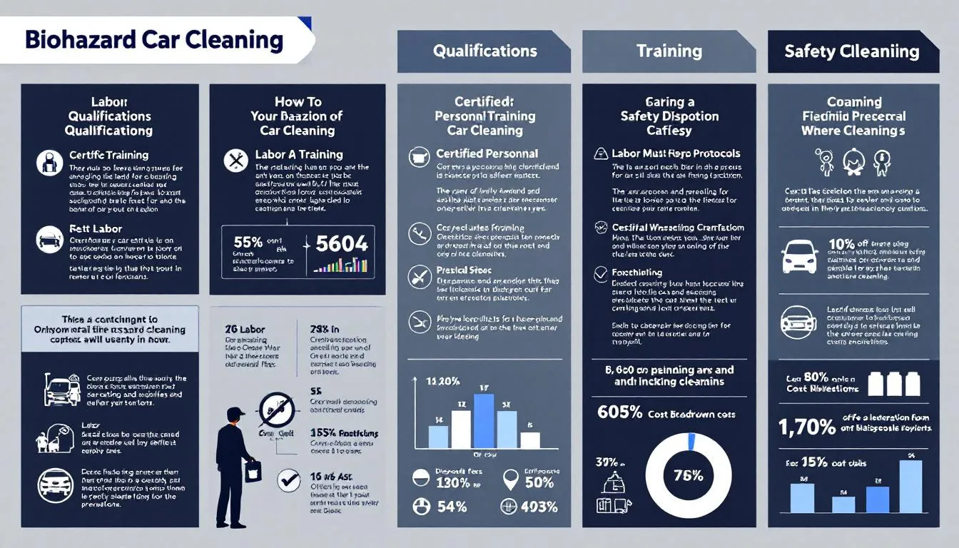 Hiring professional biohazard cleanup services, focusing on qualifications and training.