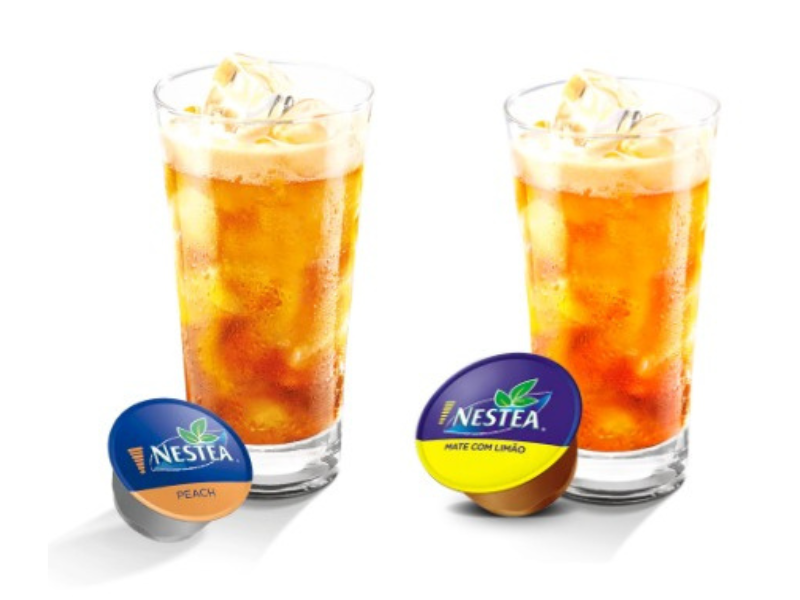 Nestea sabores pêssego e mate limão. Imagens: www.nescafe-dolcegusto.com.br.