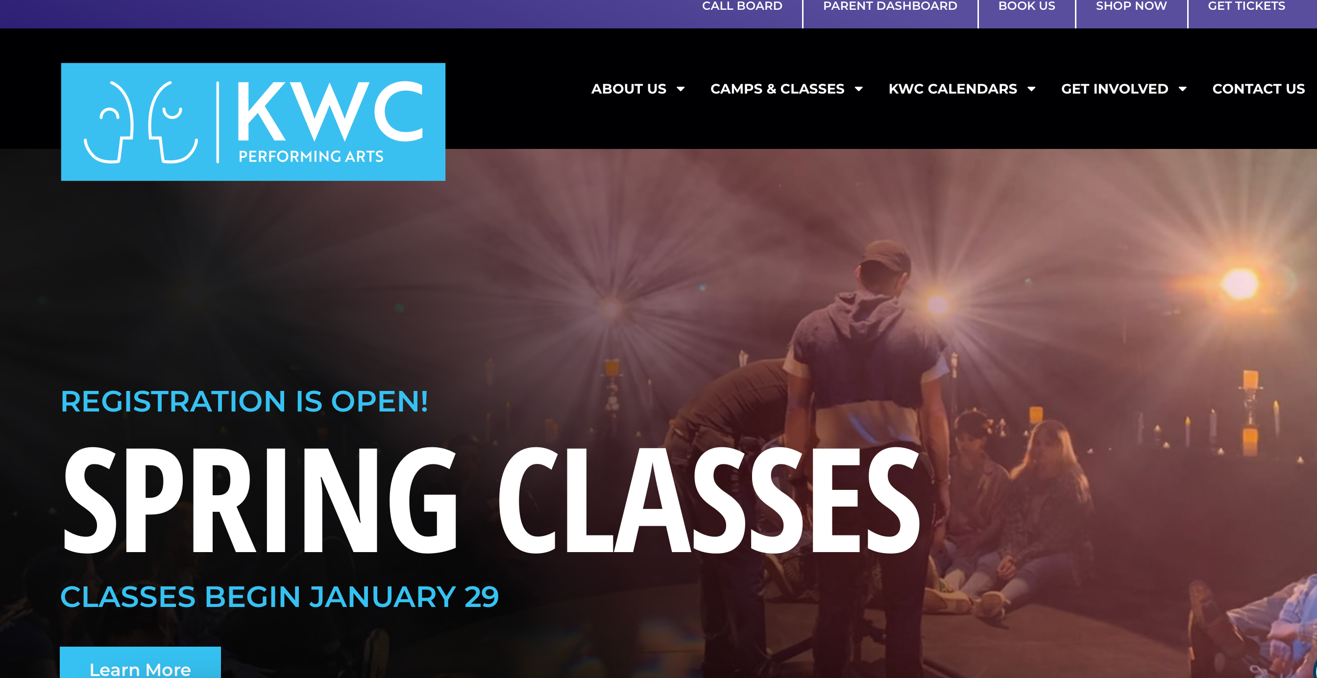 Examples of owned media include your website. J.O. recently worked with KWC Performing Arts to reimagine their website.