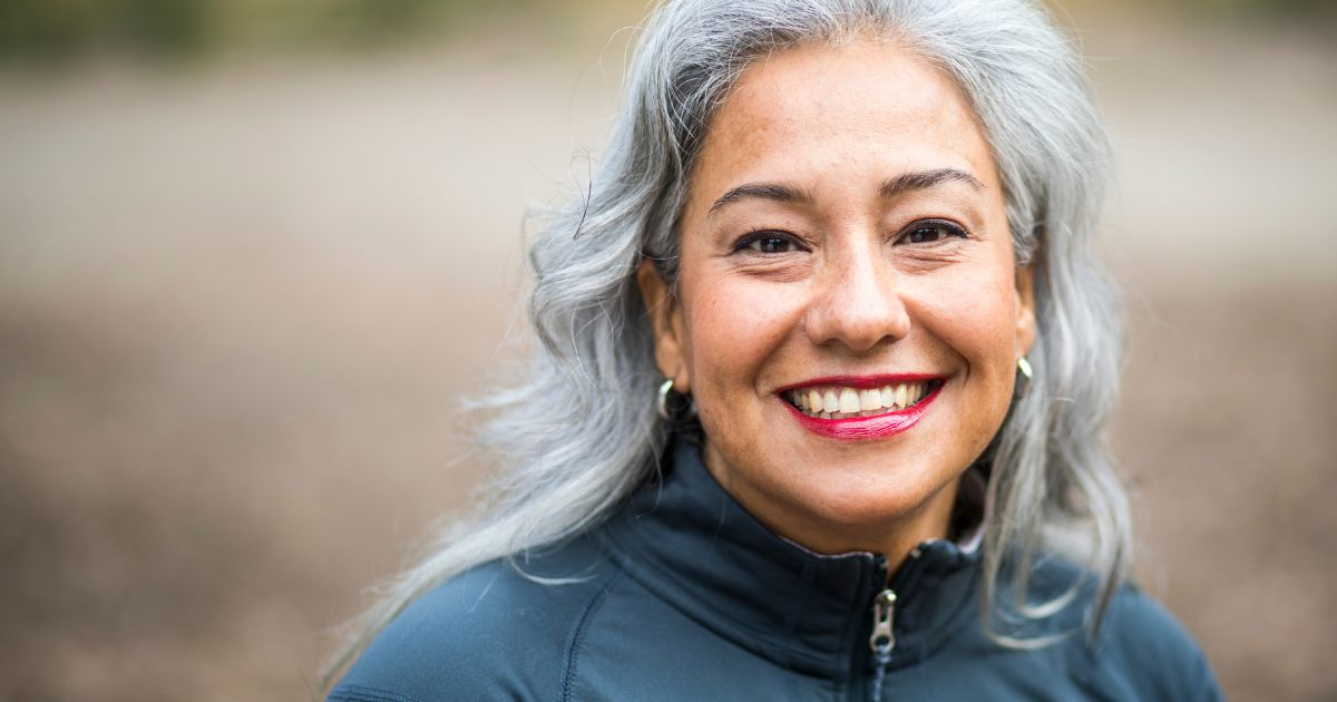 A woman with mature skin