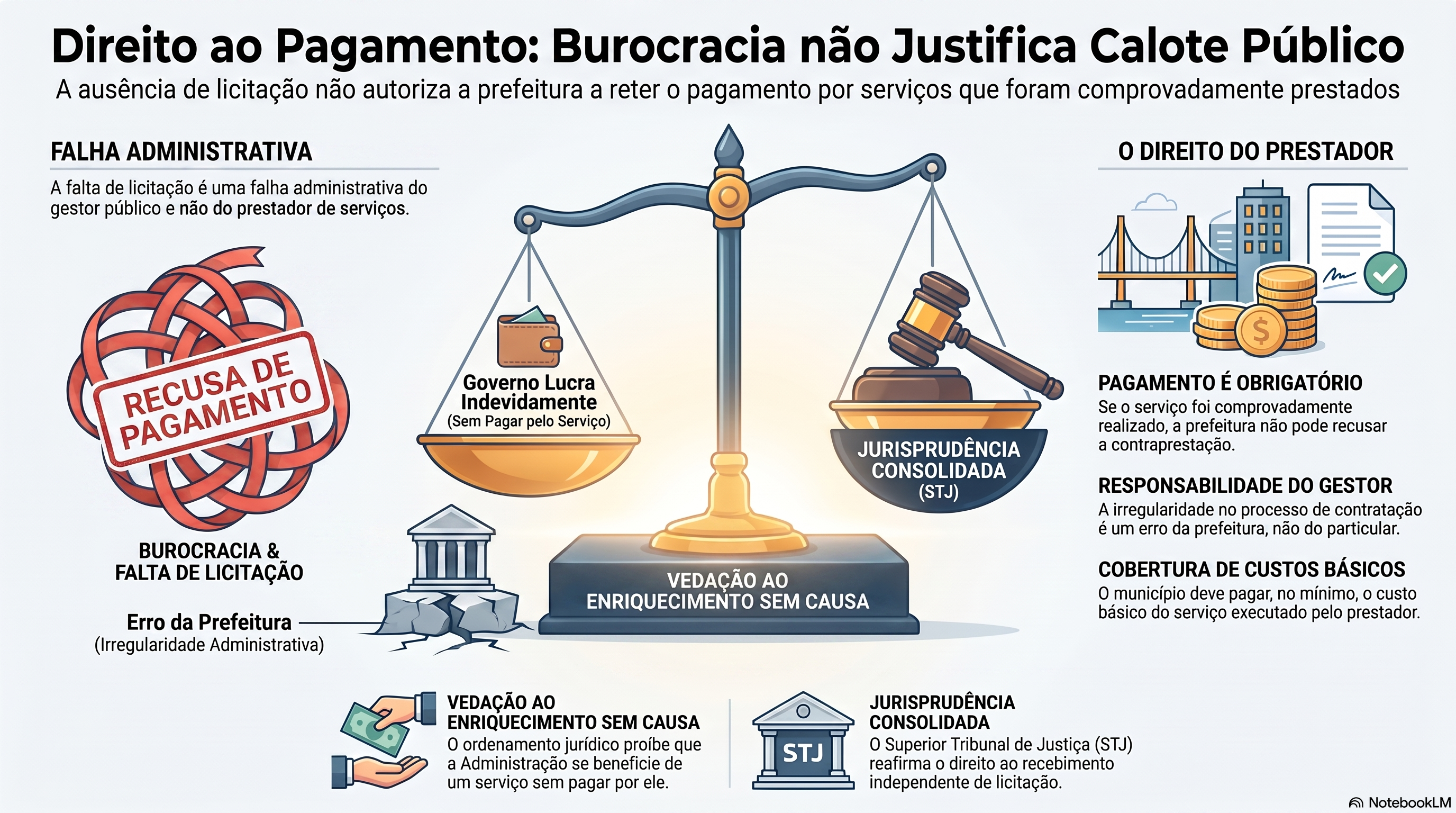 A prefeitura pode recusar o pagamento alegando que não houve licitação?