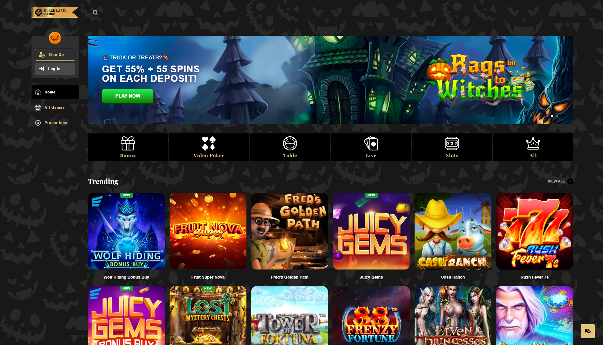 Black Label Casino Review > UK Players collect 300 up to £1800