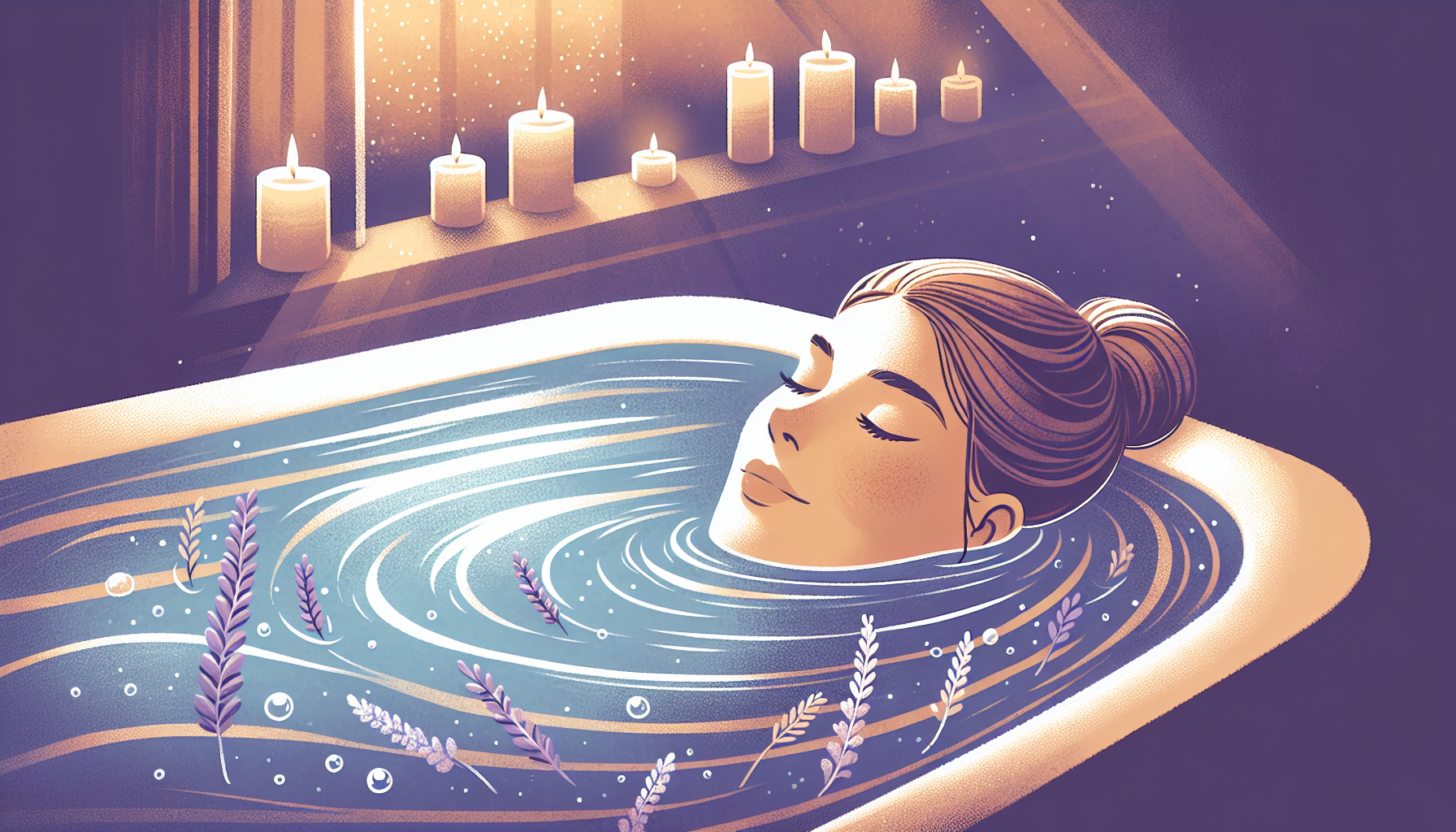 Schwangere Frau nutzt Entspannungsbad zur Schmerzlinderung