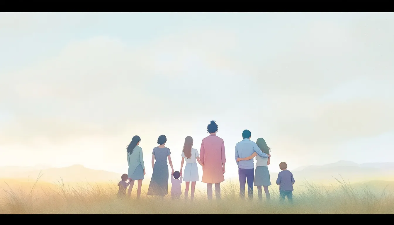 Eine Darstellung von Unterstützung bei der Trauerarbeit, die die Wichtigkeit von Gemeinschaft und Hilfe zeigt.