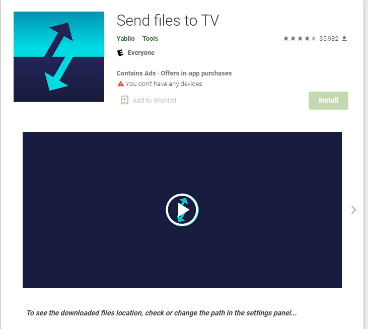 send files to tv apps for android tv