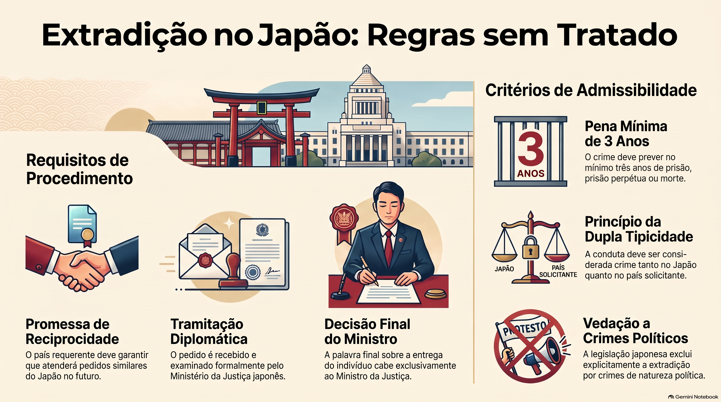 O Japão pode extraditar alguém sem tratado?