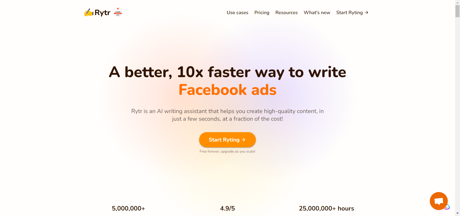 Rytr main page