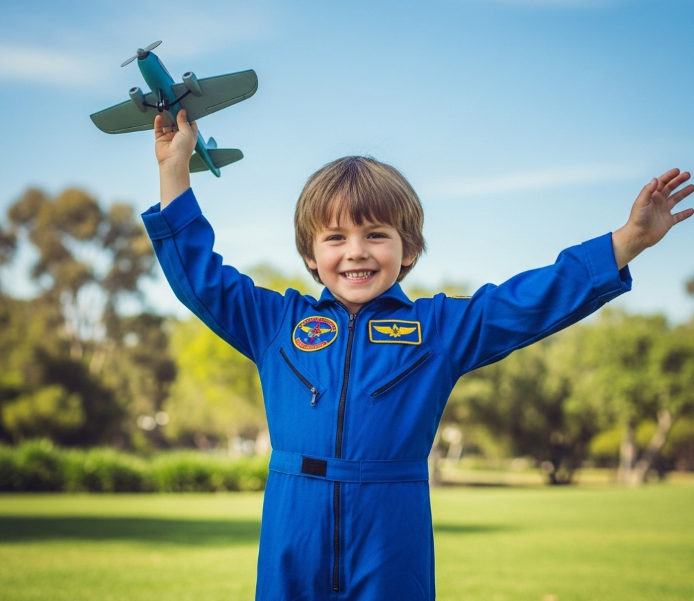 Halloween costume that's great for boys and the guy who loves planes. Dont forget comfortable shoes