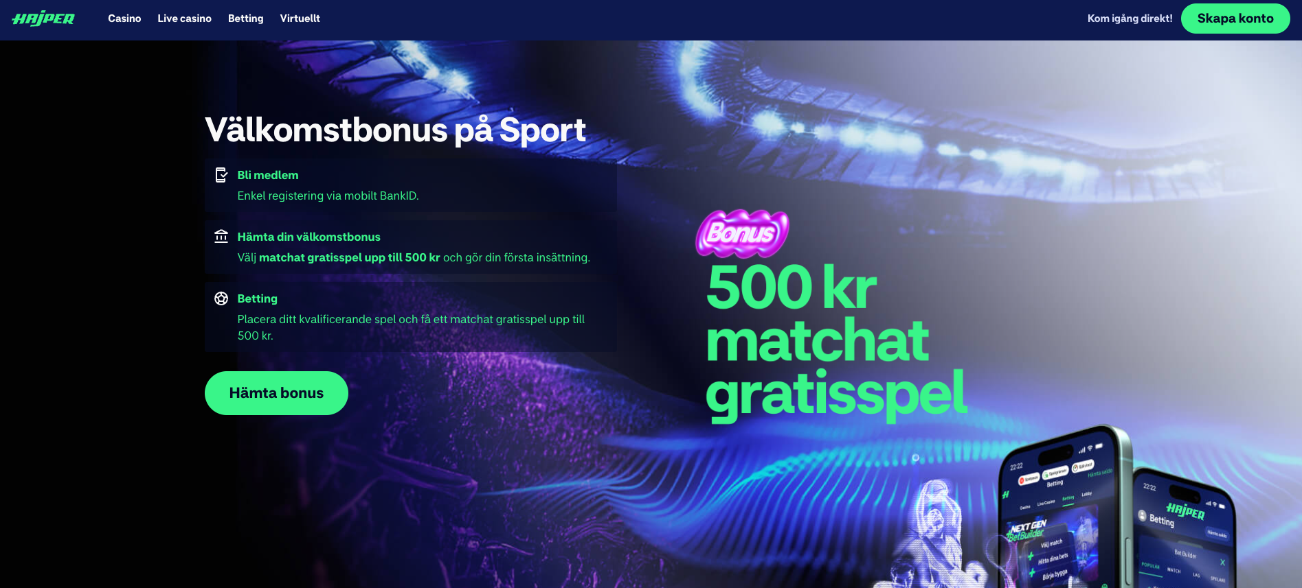 Hajper oddsbonus