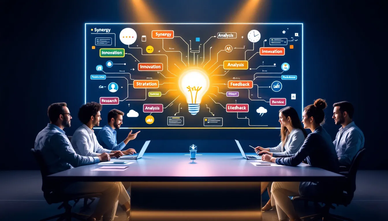 A team engaged in a collaborative decision-making process.