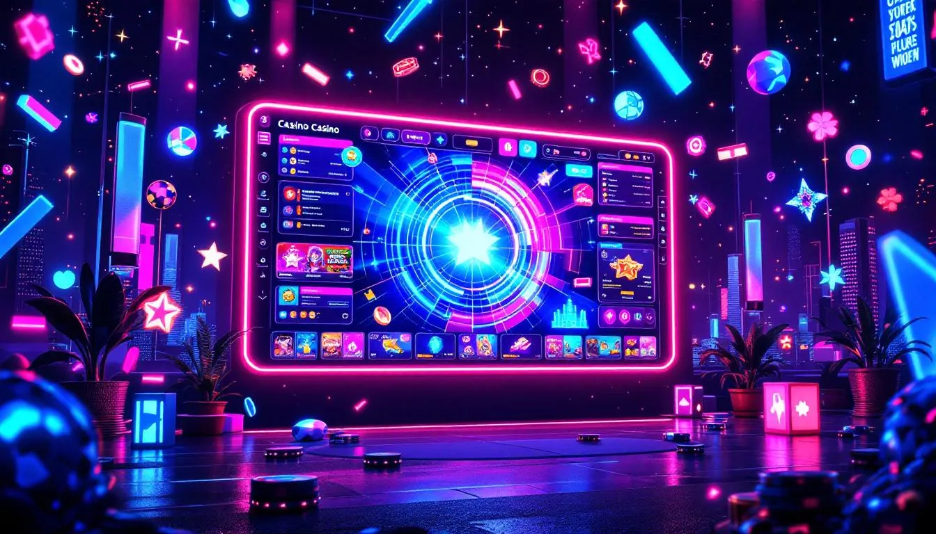 Een afbeelding van een online casino zonder cruks met een gevarieerd spelaanbod.