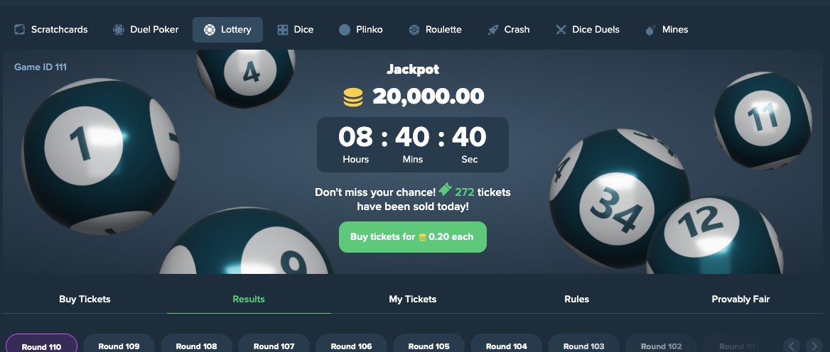 Duelbits - Customer support - Lottery - other casino features - duelbits review - sports betting - customer support team - accessing duelbits - payment methods - dice duels - deposit methods - cashier tab - withdrawals instantly - deposit method