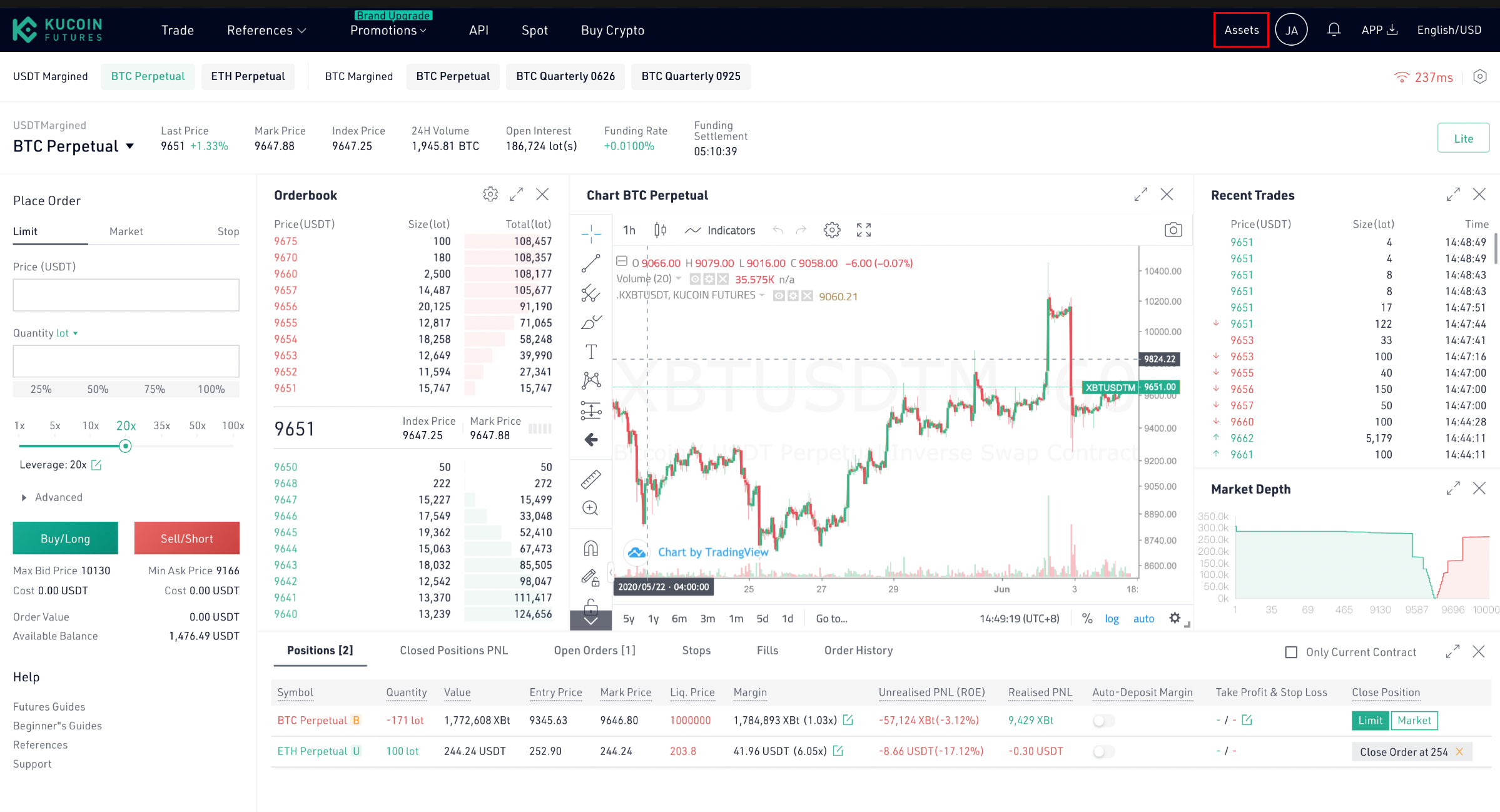 Avanserte handelsfunksjoner på KuCoin.