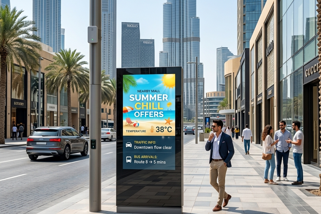 What is the Future of Digital Signage Advertising in Dubai? 5 iot enabled smart digital signage
