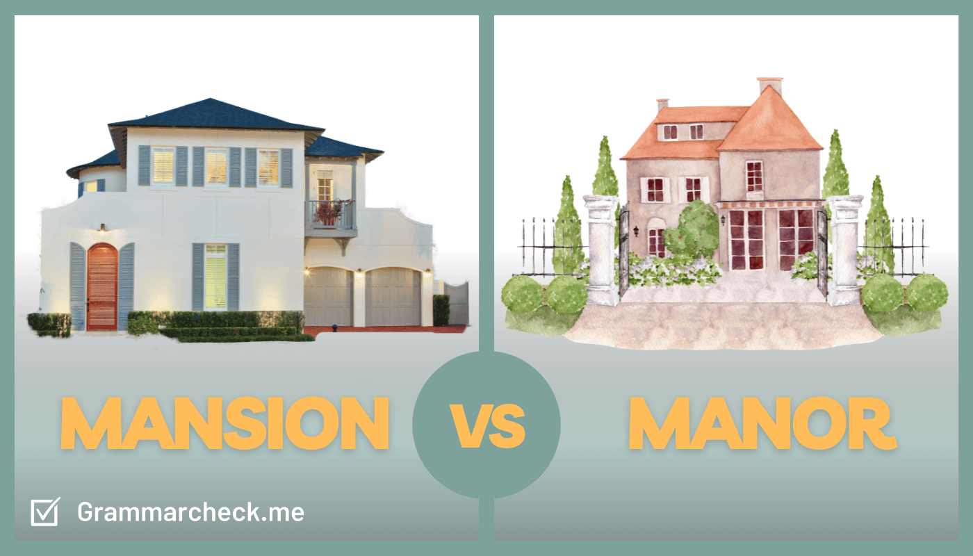 comparison of the difference between the words manor and mansion block