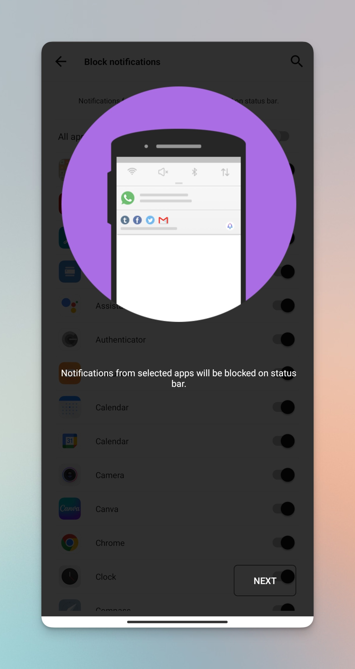 Remote.tools shows how to block notifications of all the apps on Notisave