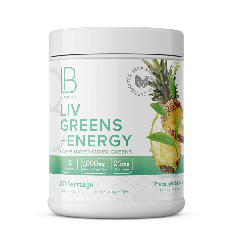 Product image of LIV Greens+ Energy.