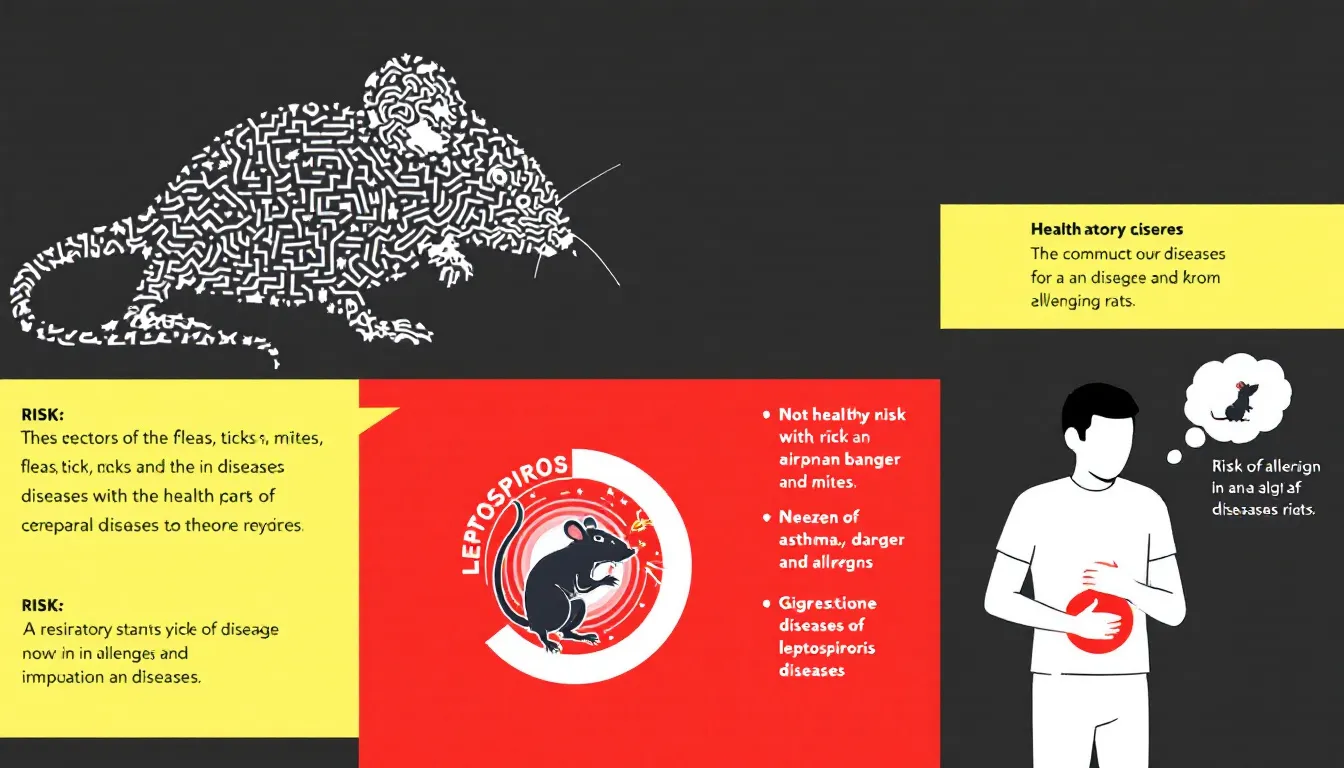 A visual representation of health risks associated with rat infestations.