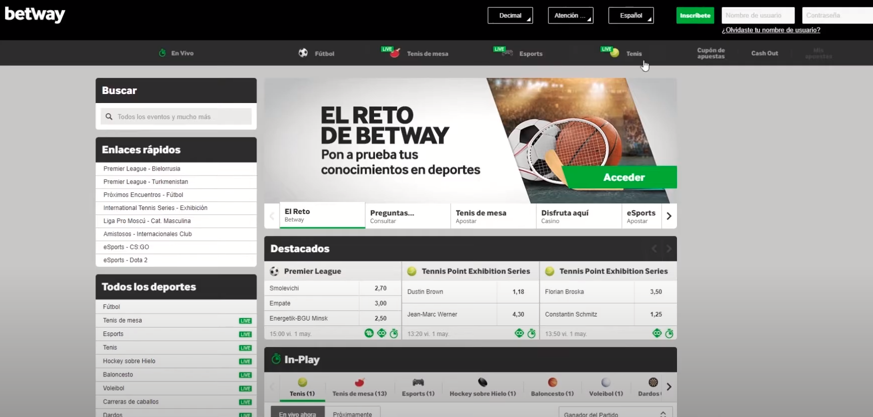 lobby betway deportes