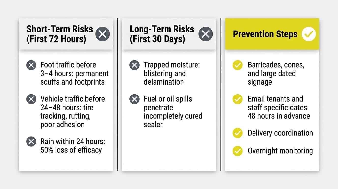 How Long Does Sealcoating Take to Dry? Essential Insights for a Perfect Asphalt Finish 7 Risks of Reopening Too Soon (and How to Avoid Them)