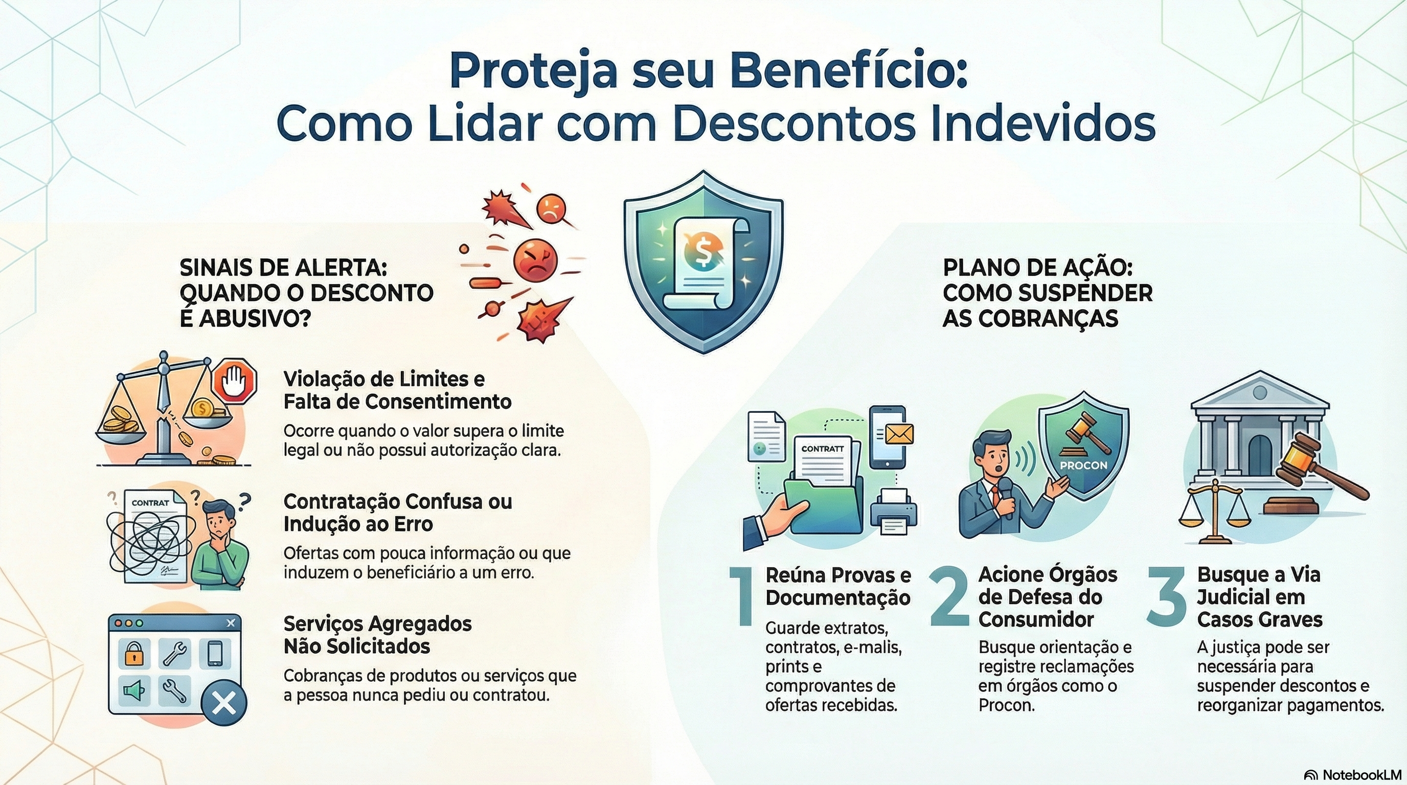 Quando o desconto no benefício é considerado excessivo ou não autorizado e o que fazer para suspender?