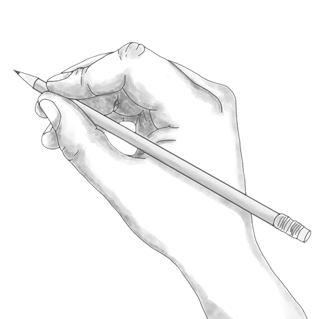 hand, pencil, holding