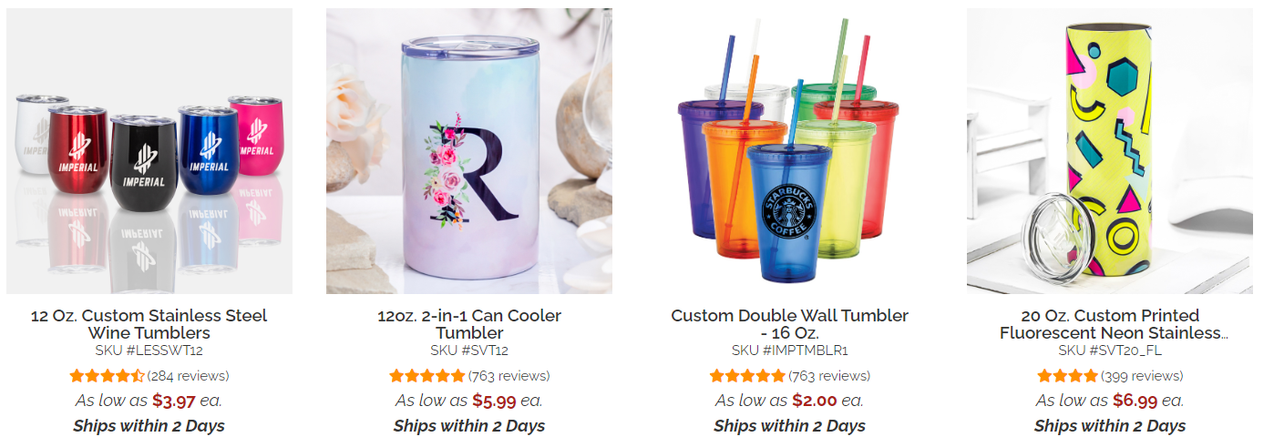 tumblers cups