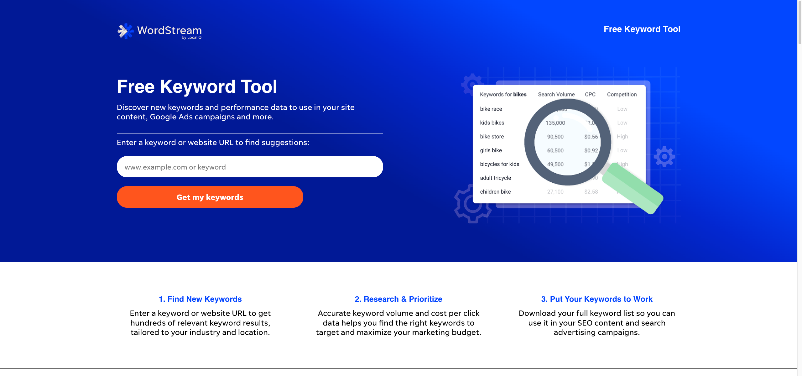 Wordstream Keyword Research Tool