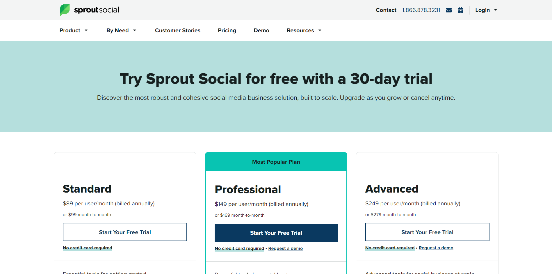 Sprout social pricing