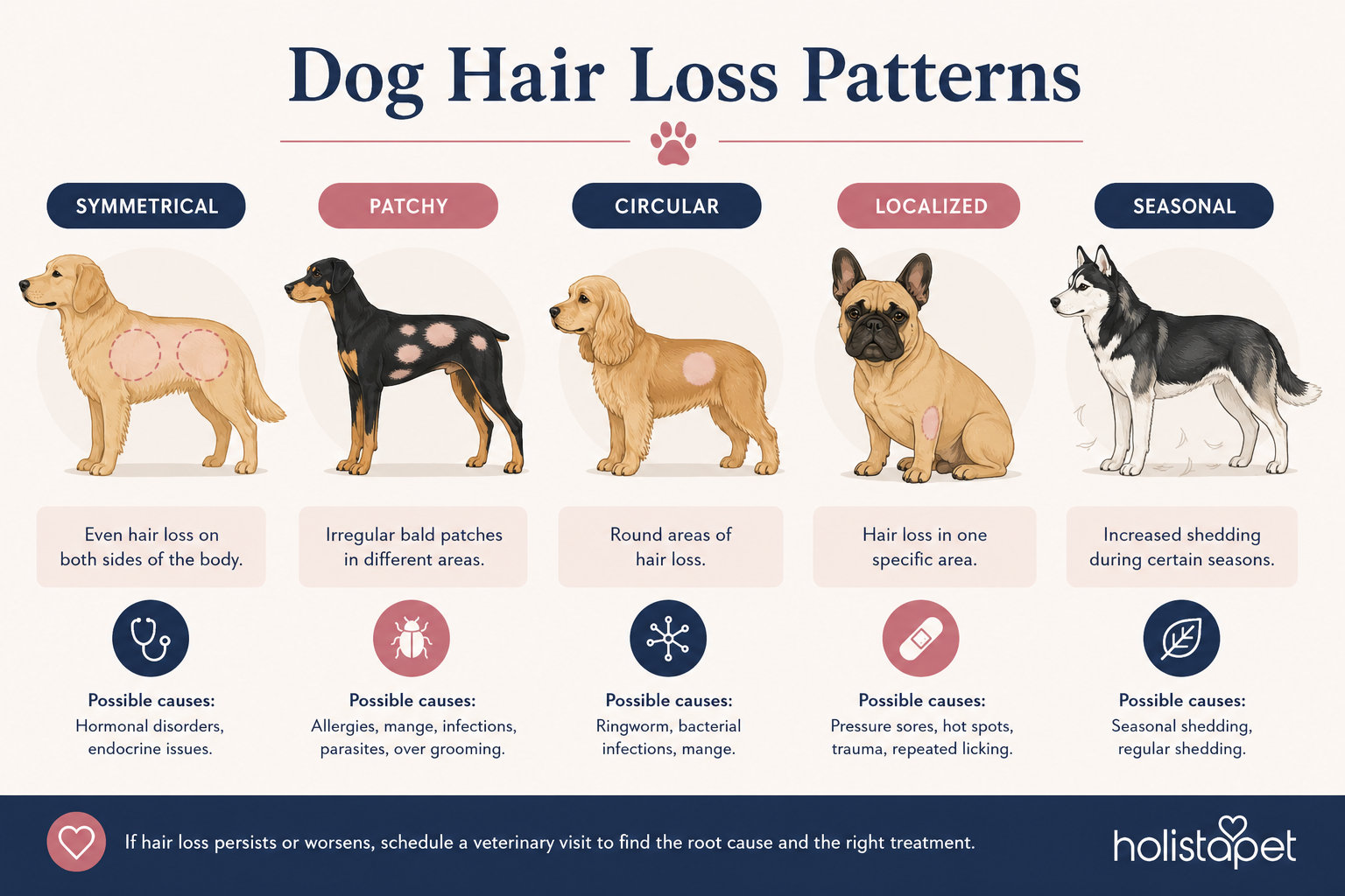 dog hair loss patterns
