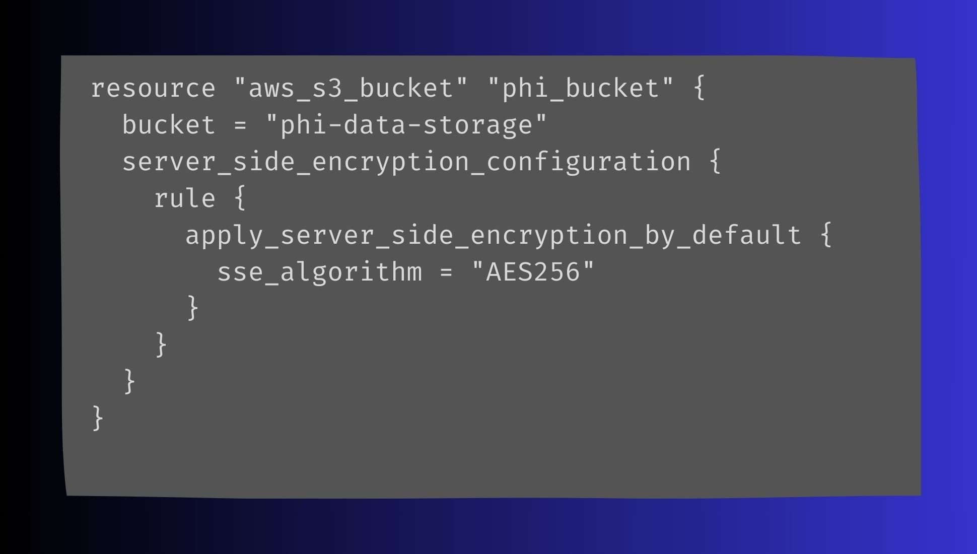 an example of how to enable server-side encryption for an S3 bucket using Terraform