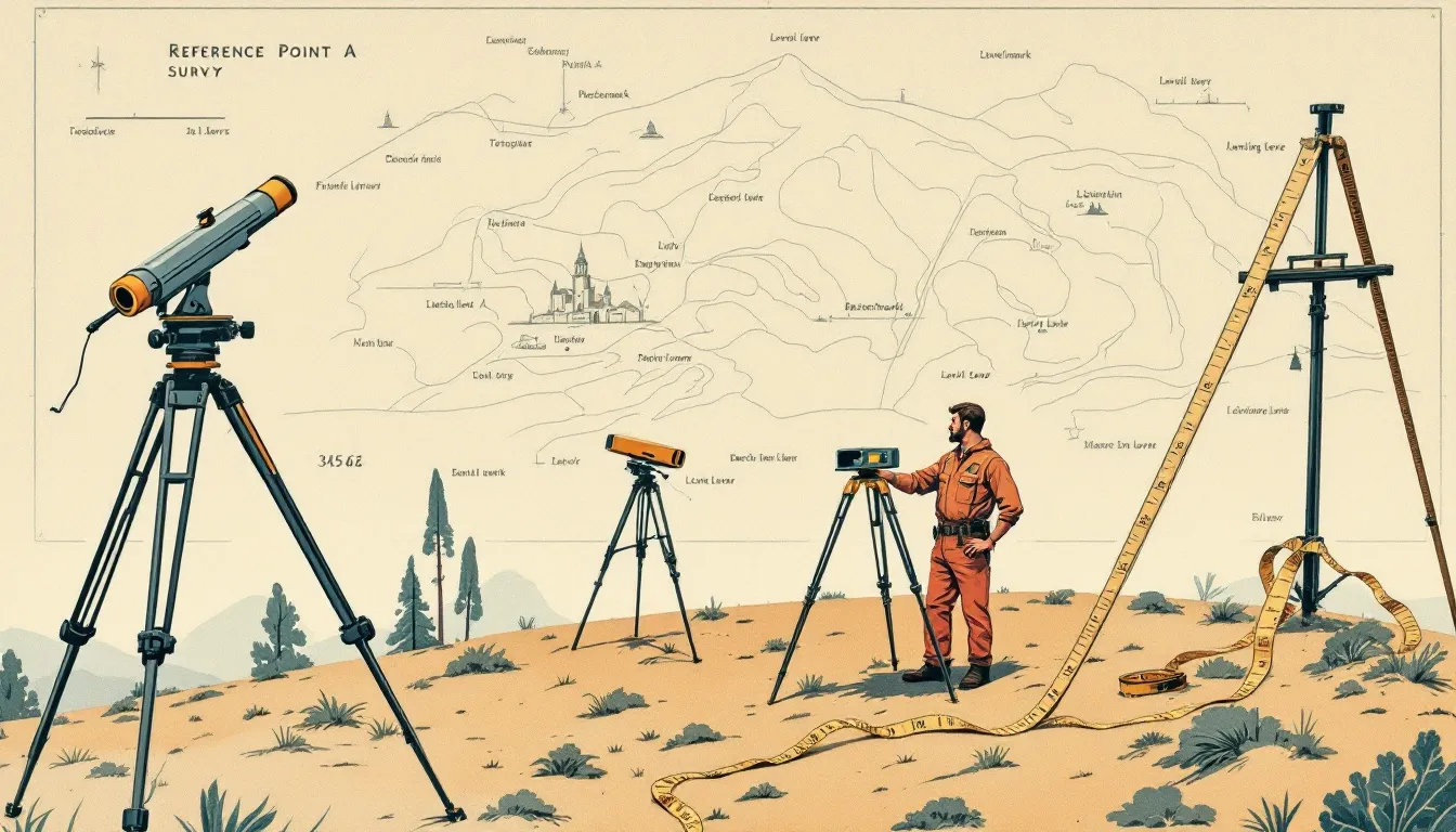 Key components involved in topographic surveys.