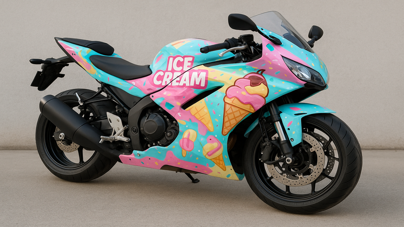 You can wrap a motobike to promote your business easily