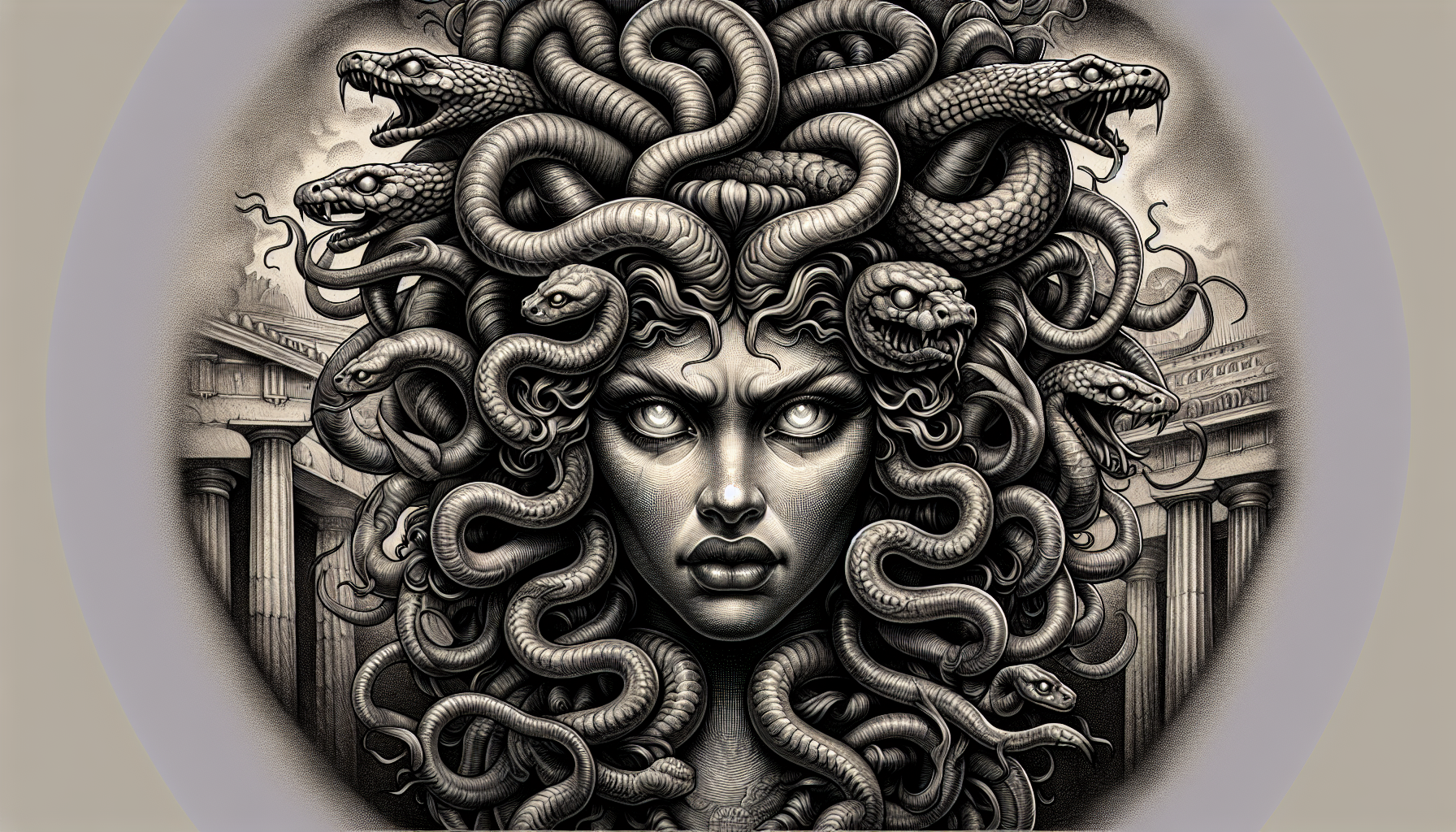 Intricate Medusa tattoo design