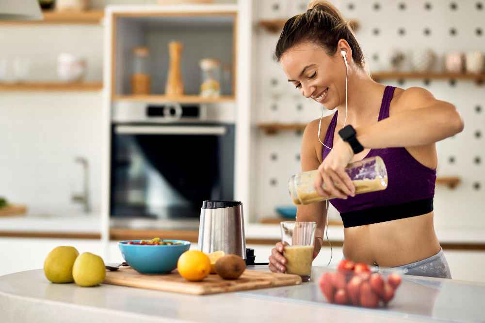 O colágeno pode ser utilizado em vitaminas ou sucos de frutas. Fonte da imagem: freepik.