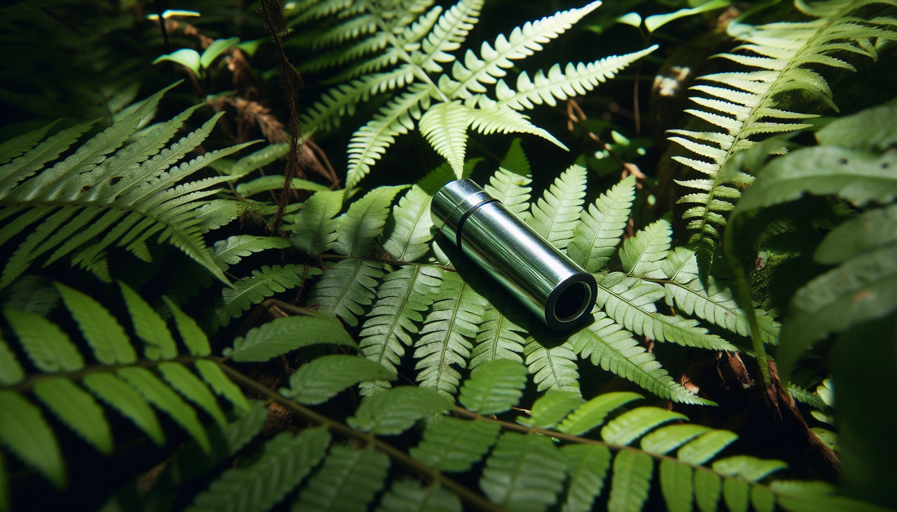 A discreet and portable pipe surrounded by greenery