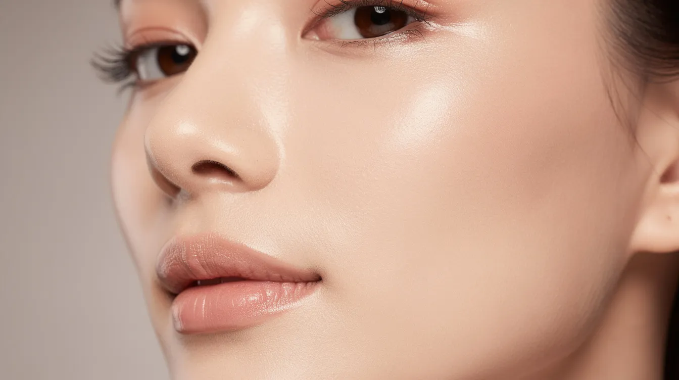 The image features a close-up of a person's face showcasing smooth, glowing skin after a cosmetic treatment session, highlighting the improvements in skin texture and tone. This radiant appearance is a result of advanced techniques like Morpheus8 or traditional microneedling, which stimulate collagen production and enhance the skin's surface, addressing common concerns such as fine lines and uneven skin texture.