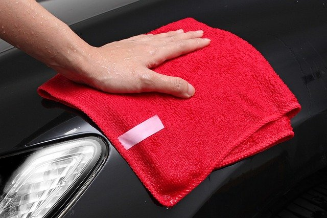 microfiber, towel, cloth, cleaning process