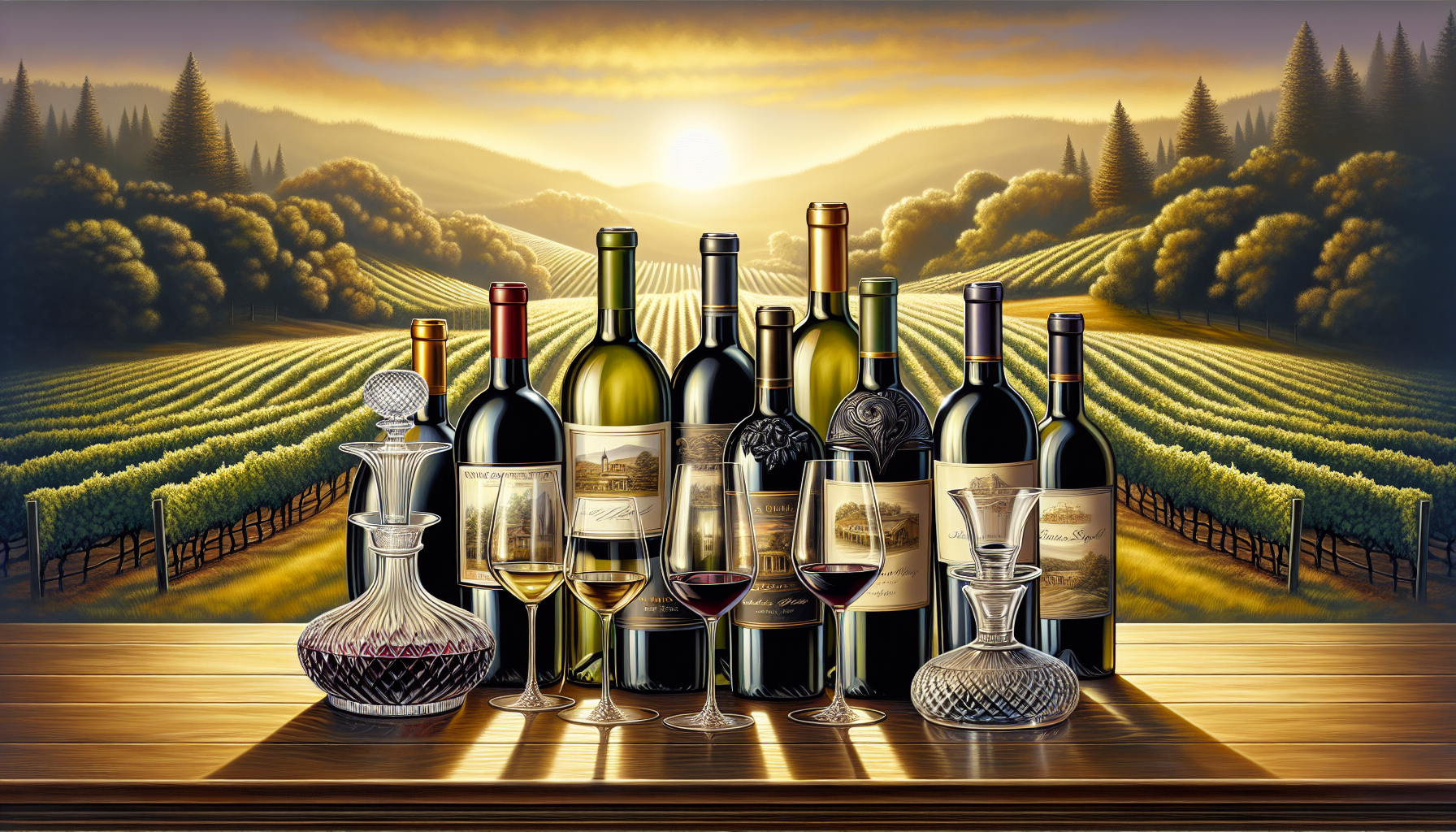 A selection of Napa Valley Cabernet Sauvignons showcased in a wine tasting setting.