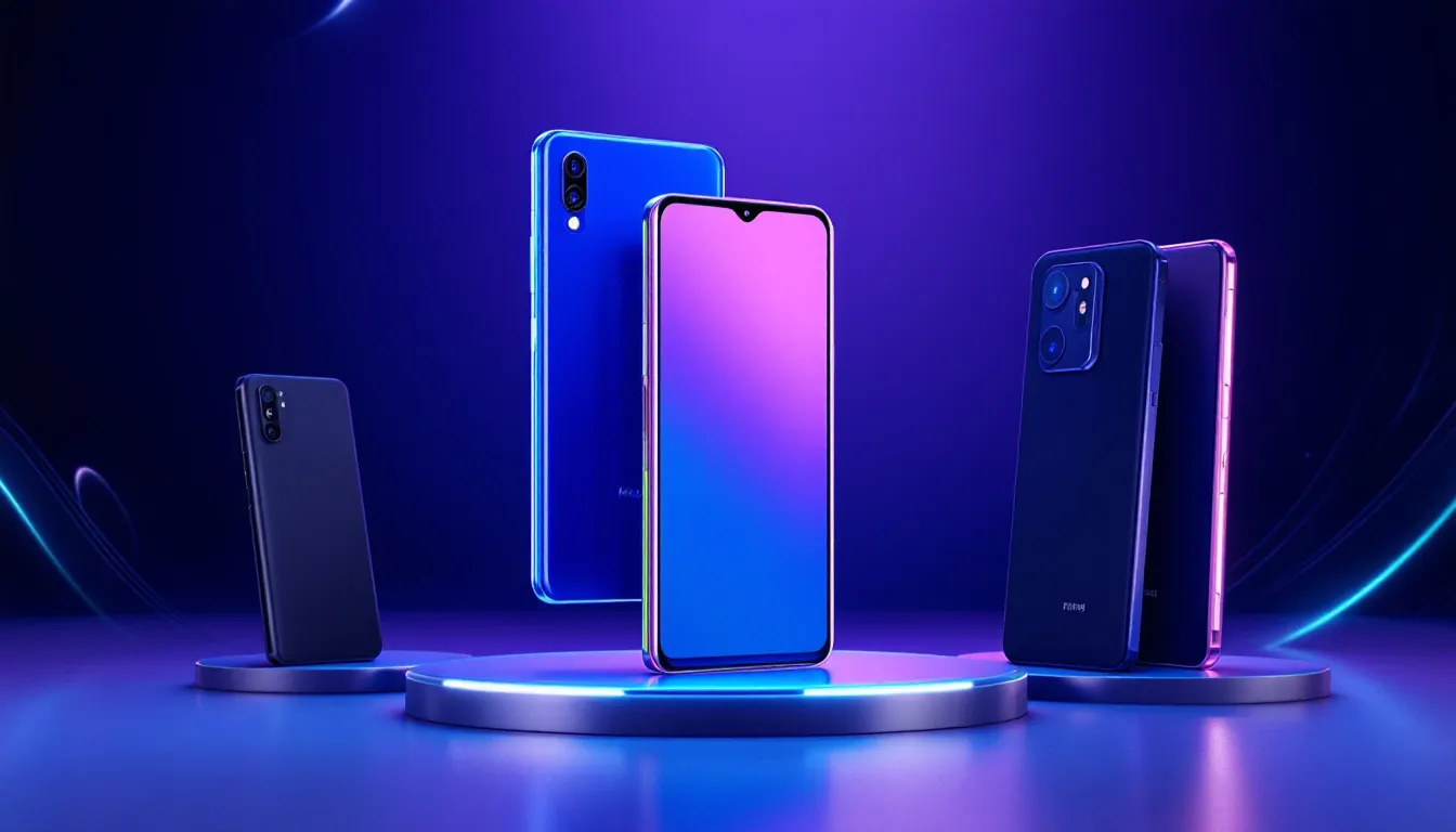 Eine Übersicht über verschiedene Varianten und Preise von Smartphones.