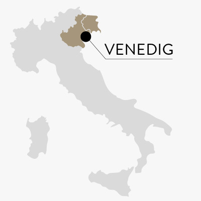 Prosecco stammt aus Venedig in der Region Venetien in Italien