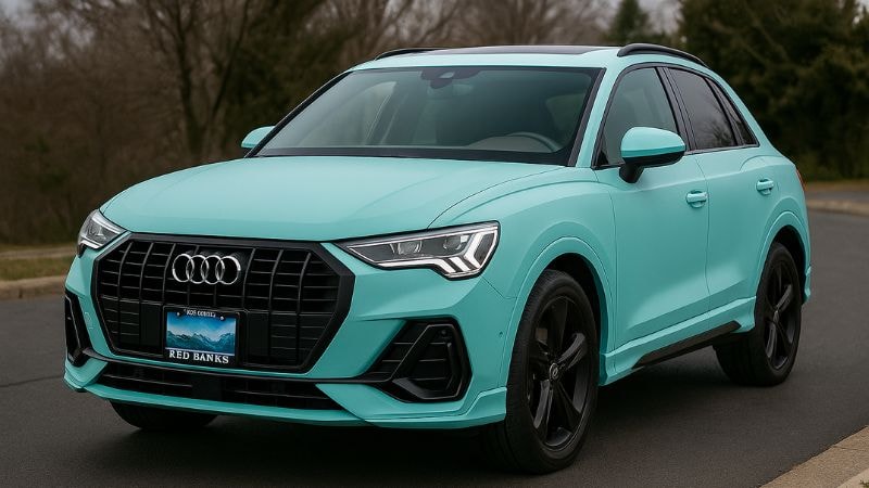 Audo wrapped in torquise matte wrap