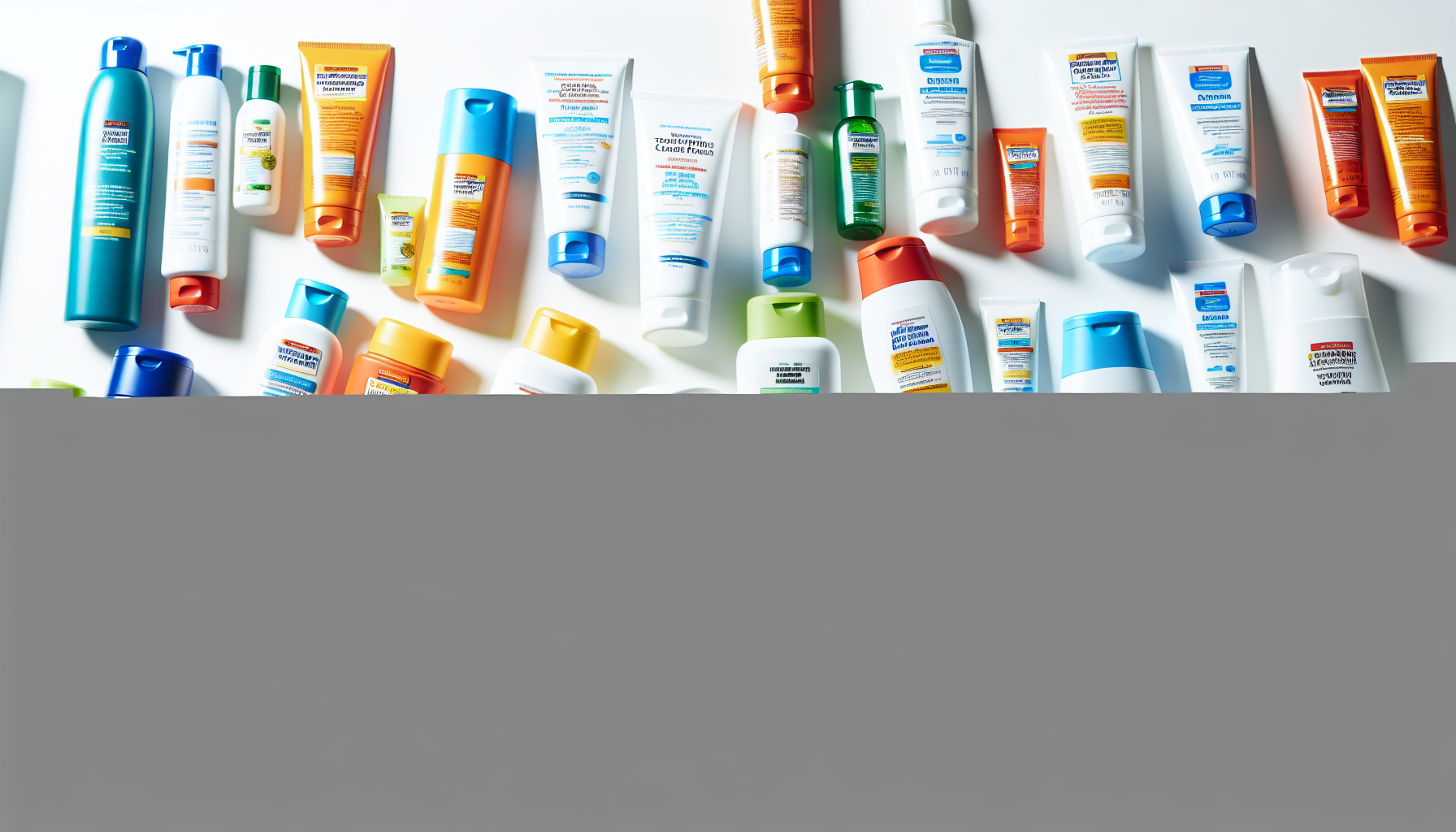 Photo of different formulations of topical treatments