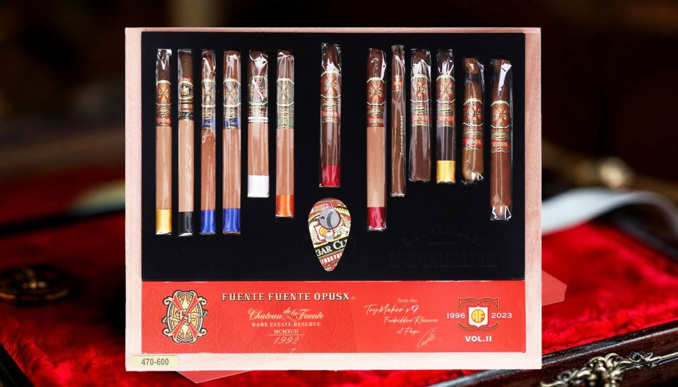 The beautifully crafted Impossible Box of 13 containing rare cigars.