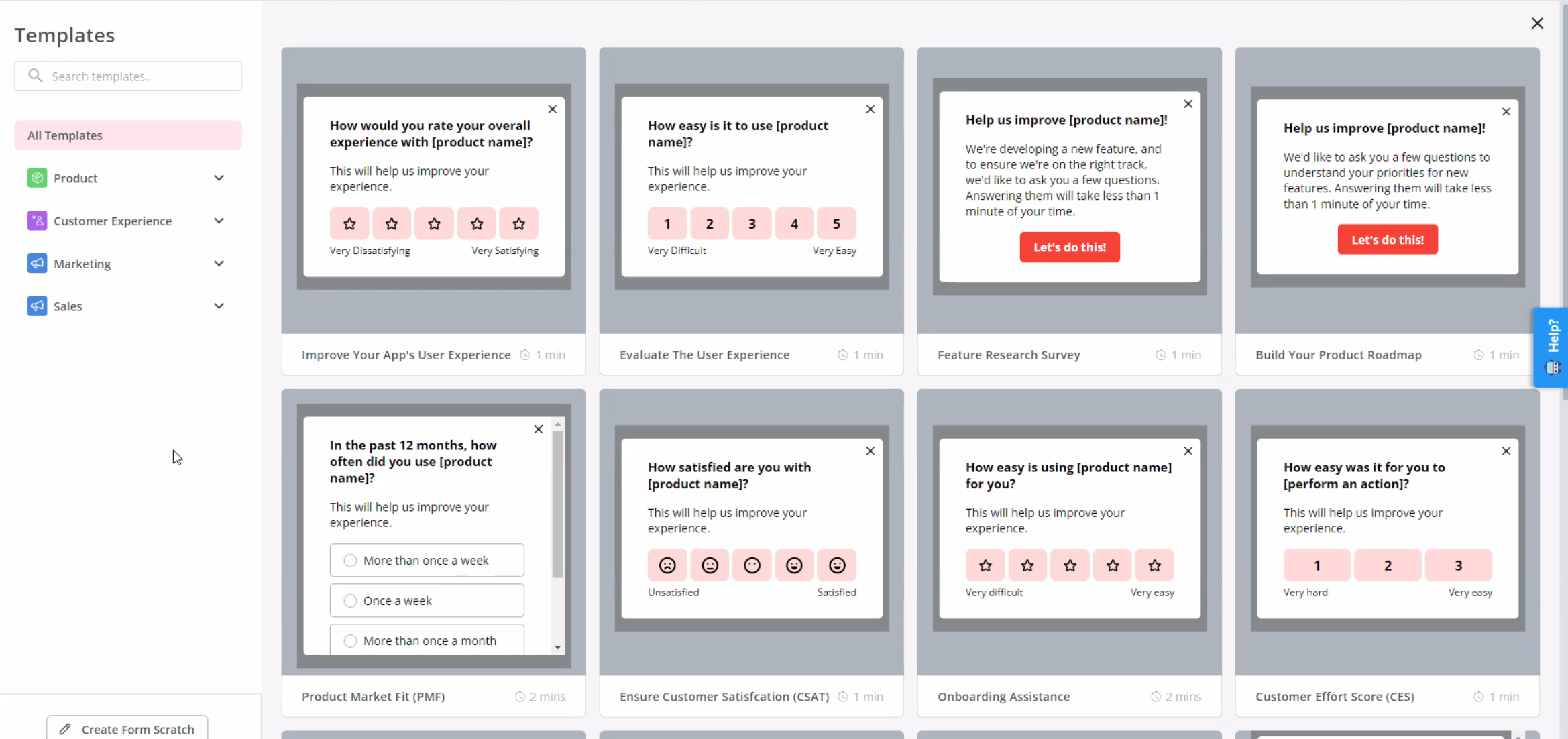 Userpilot survey templates 