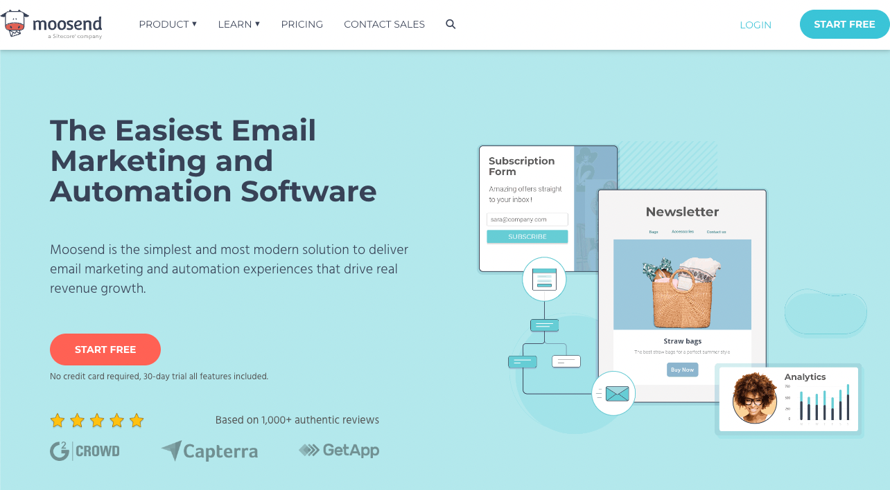 Moosend is an email and marketing automation platform.