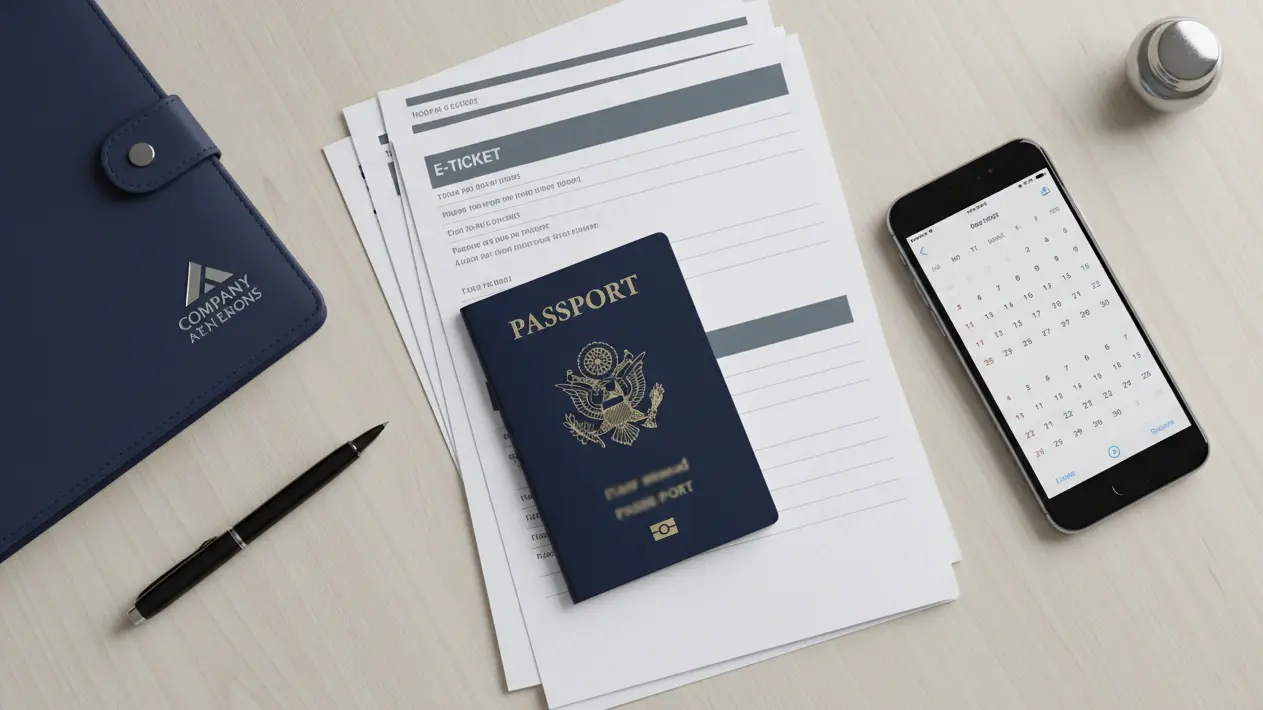 Corporate travel details that make onward ticket proof strong or suspicious