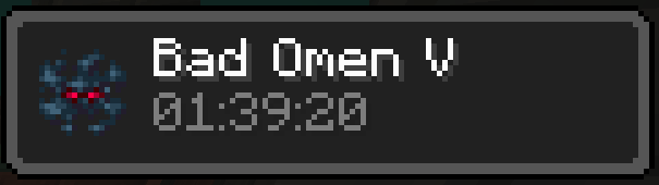 Once you've obtained the Omen, it will tell you how much time is left. Drinking another Ominous Potion will reset the timer.