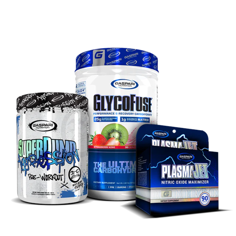 Picture showcasing Gaspari Nutrition's array of essential supplements.